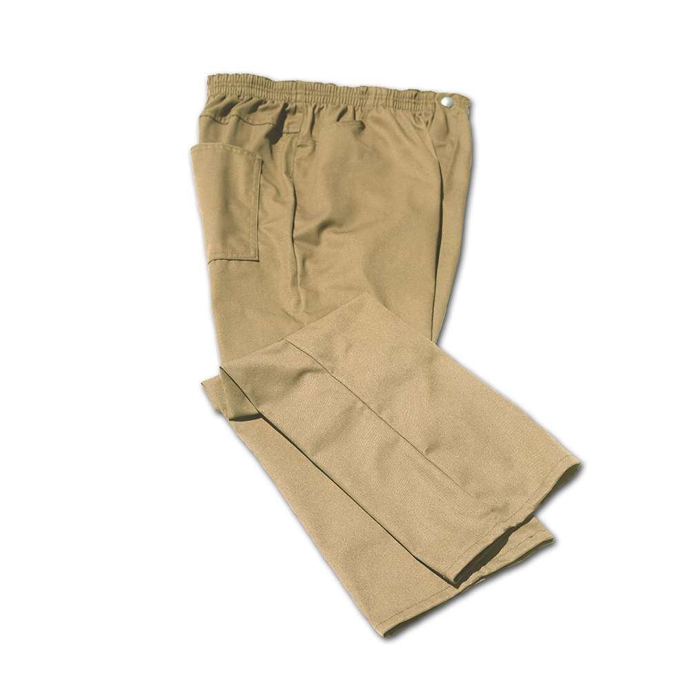 Elastic Waist Khaki Twill Trousers (Full Elastic Waistband) - Men
