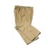 Elastic Waist Khaki Twill Trousers (Snaps and Zipper) - Men