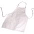 Bib Style Apron w/Ties - White