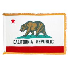 California Bear Indoor - Nylon Ceremonial Flag 3' X 5'