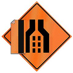 Retro-Reflective Sign - Lane Ends