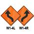 Retro-Reflective Sign - Reverse Curve (W1-4L and W1-4R)