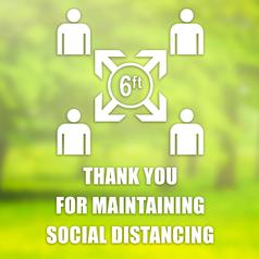 Social Distancing Window Cling