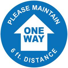 One Way Floor Decal