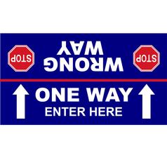 One Way/Wrong Way Floor Decal
