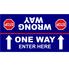 One Way/Wrong Way Floor Decal