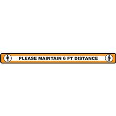 6 FT Distance Floor Decal