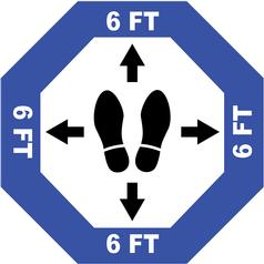 6 FT Octagon Floor Decal