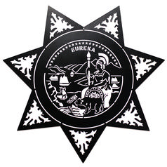 Metal Sign - California State Seal (Star)