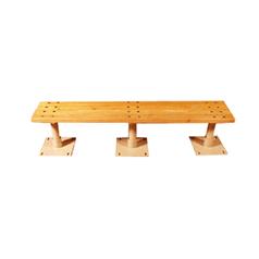 Bench: Floor Mount - Slatted Top - 8'