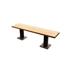 Bench: Floor Mount - Solid Top - 4'