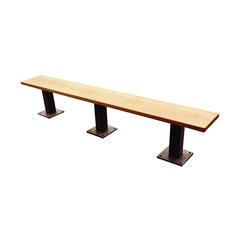 Bench: Floor Mount - Solid Top - 8'