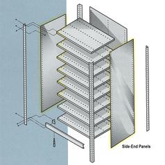 Shelving: Side-End Panels 42W and 36W