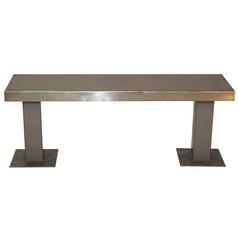 Bench: Floor Mount - Stainless Steel Top - 6'